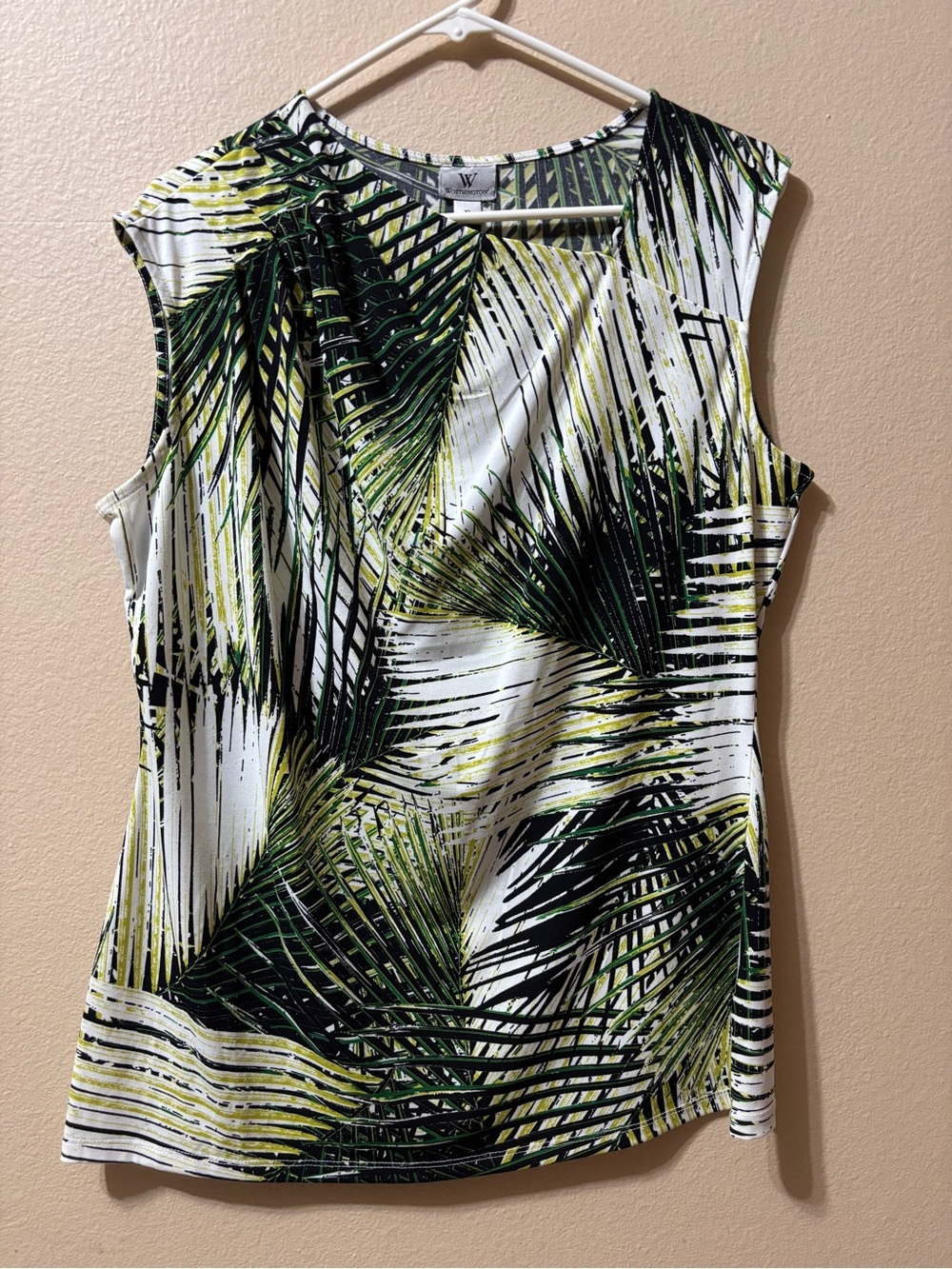 Worthington Womens Tropical Print Top Size XL